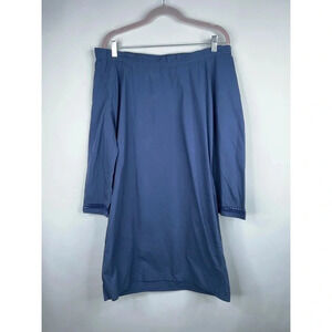 Sofie D'Hoore Navy Blue Dress Off The Shoulder Mini Dress Long Sleeve Size 36
